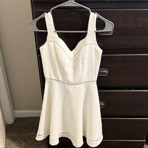 B Darlin White Textured Mini Dress